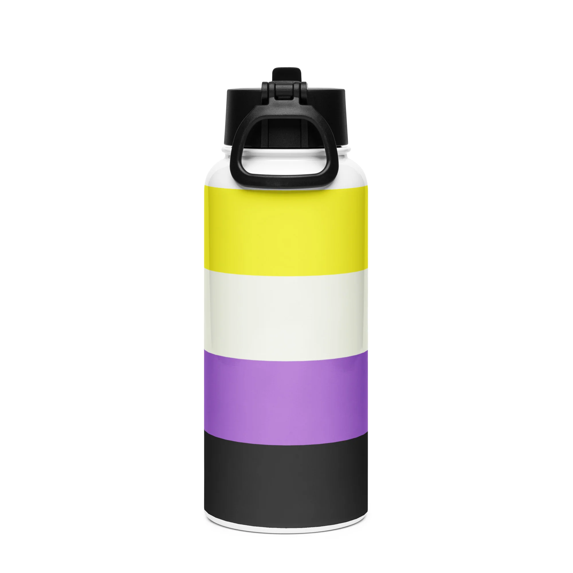 Non Binary Pride Flag Stainless Steel Water Bottle