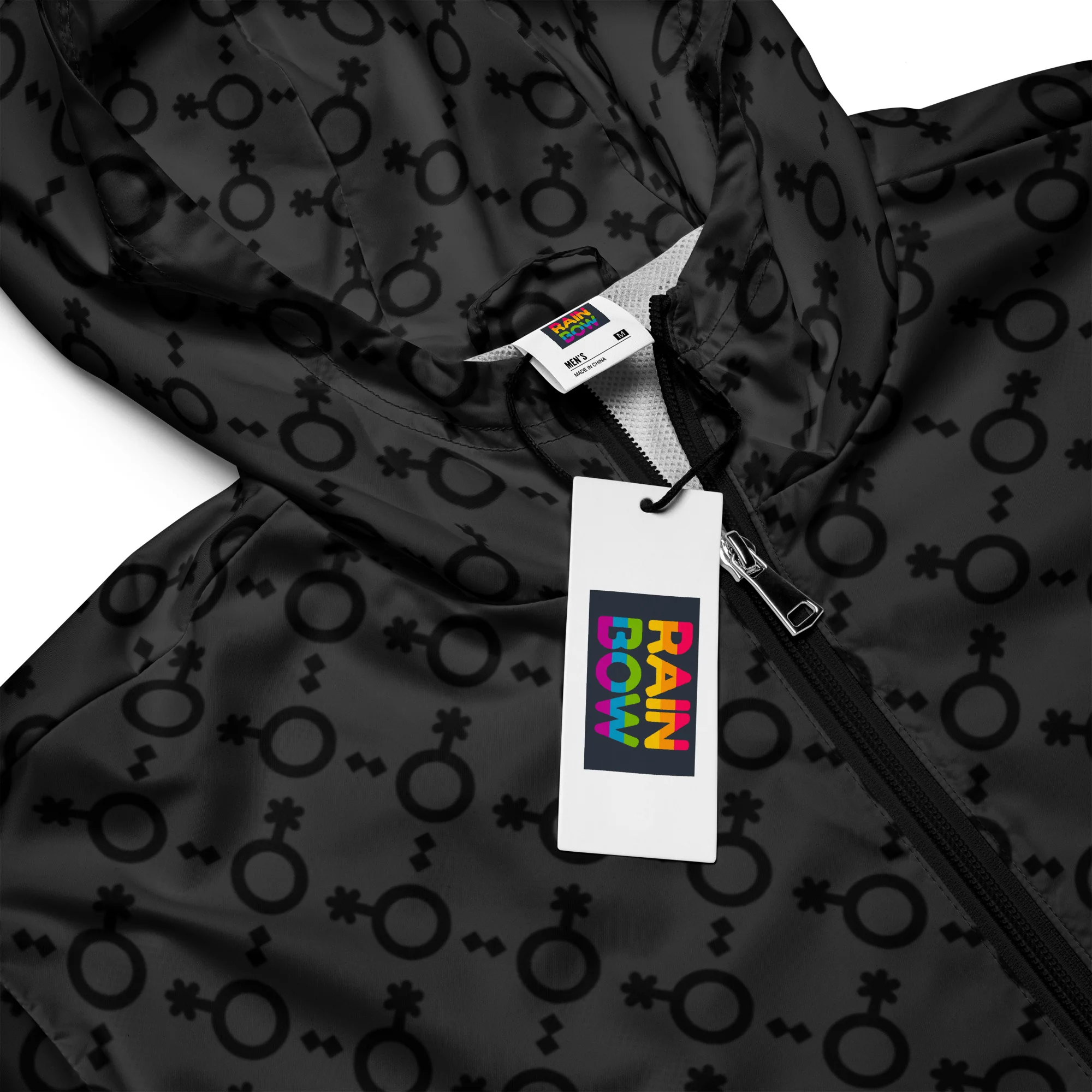 Non-Binary Symbol Pattern Windbreaker - Image 2