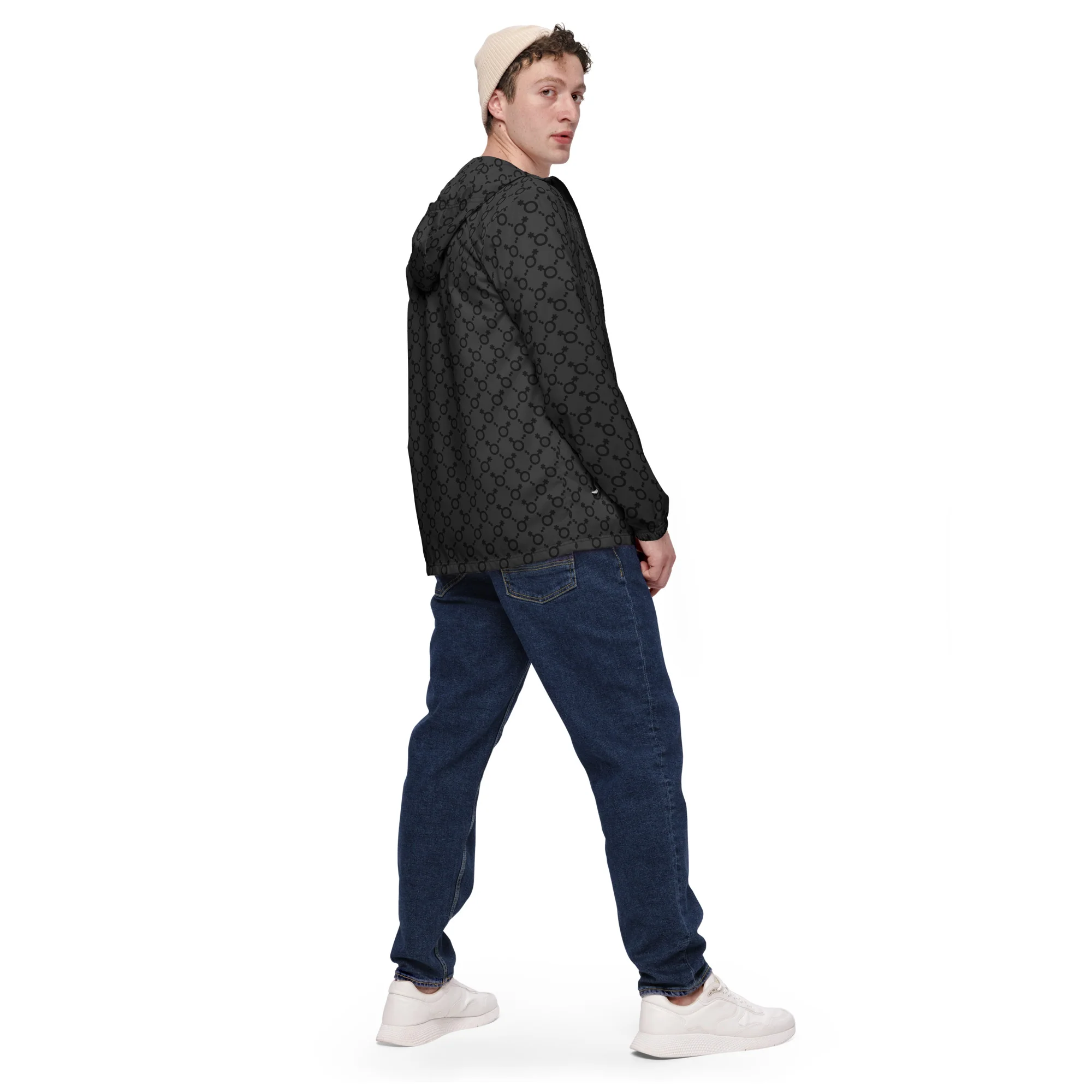 Non-Binary Symbol Pattern Windbreaker - Image 4
