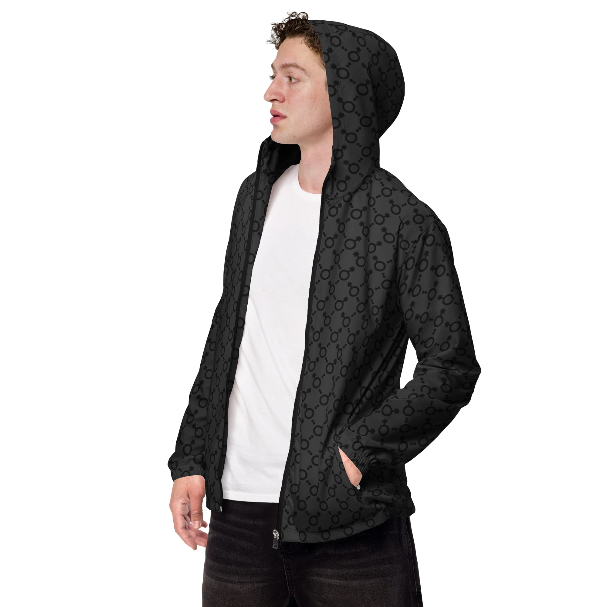 Non-Binary Symbol Pattern Windbreaker - Image 5