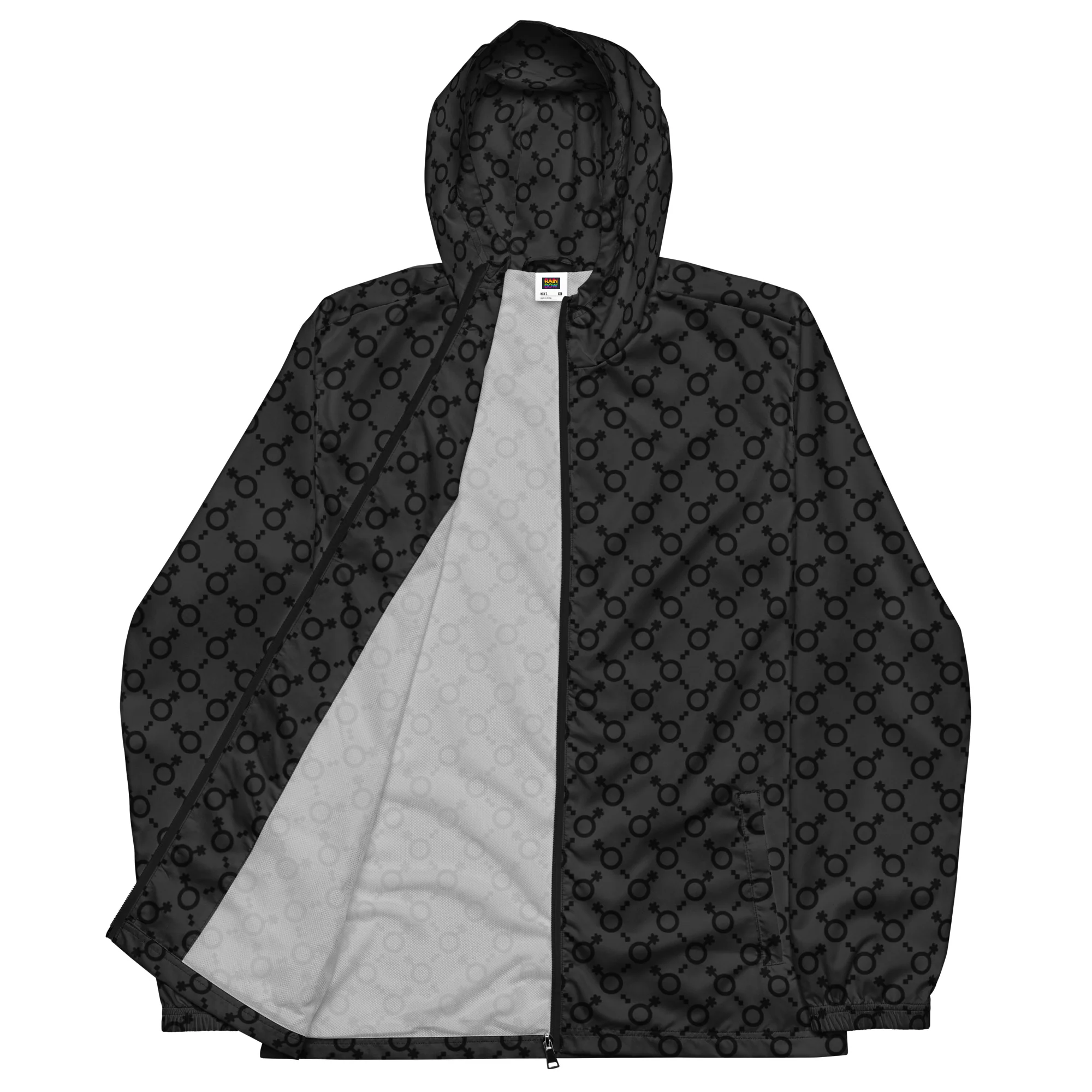 Non-Binary Symbol Pattern Windbreaker - Image 6