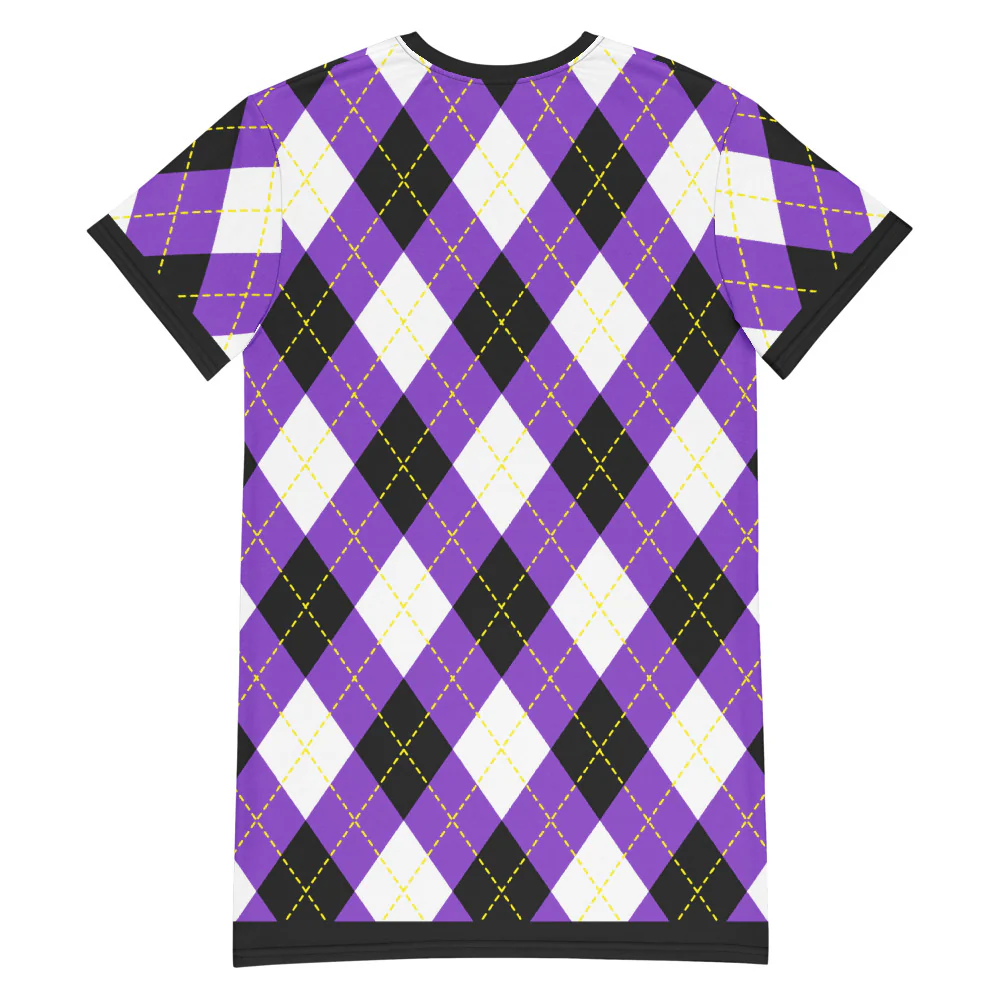 Non Binary Tartan (With Black trim) T-shirt Dress - Image 7