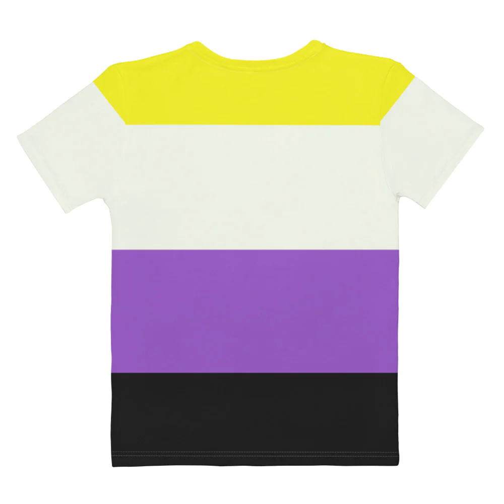 Non Binary Pride Flag Fitted T-shirt - Image 3