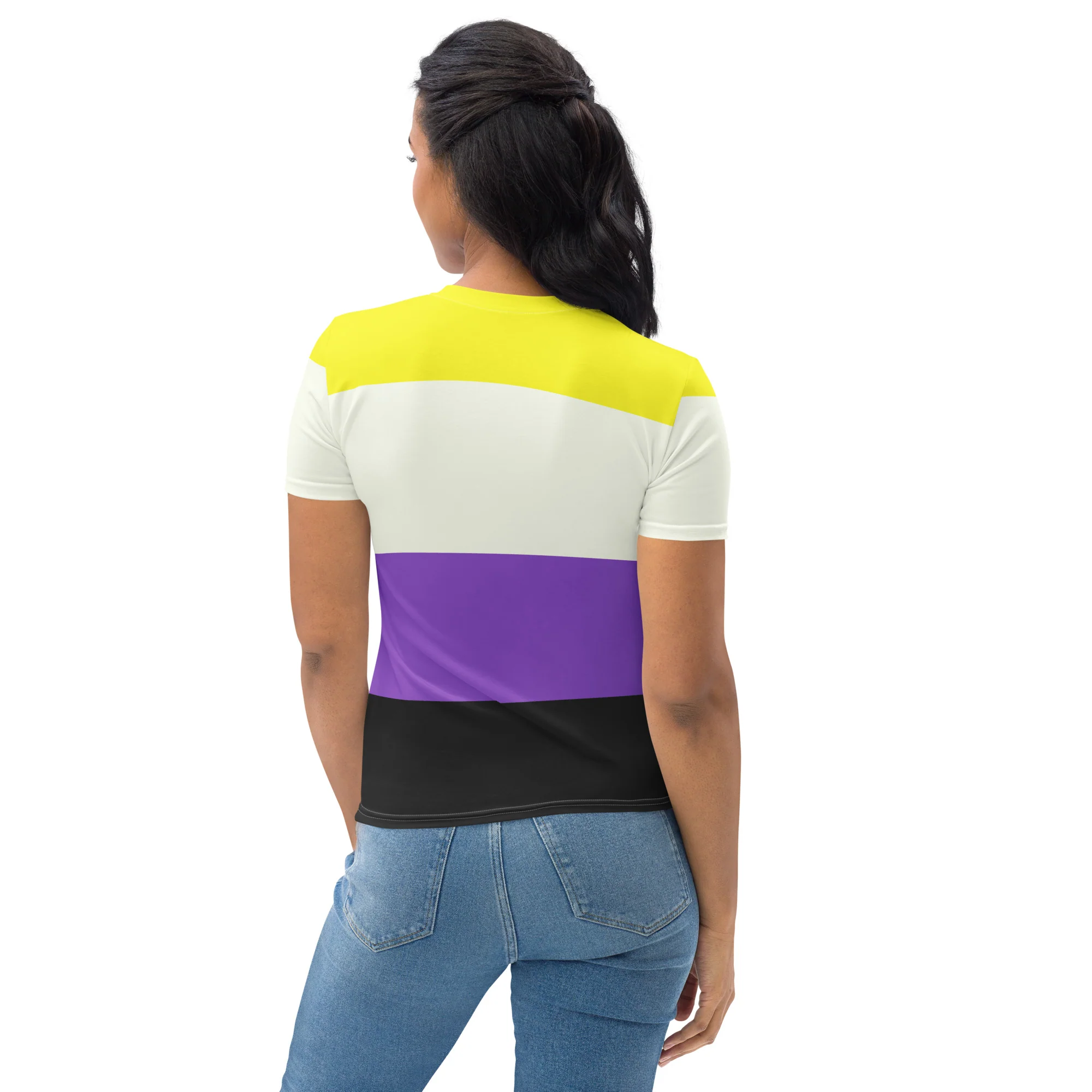 Non Binary Pride Flag Fitted T-shirt - Image 4