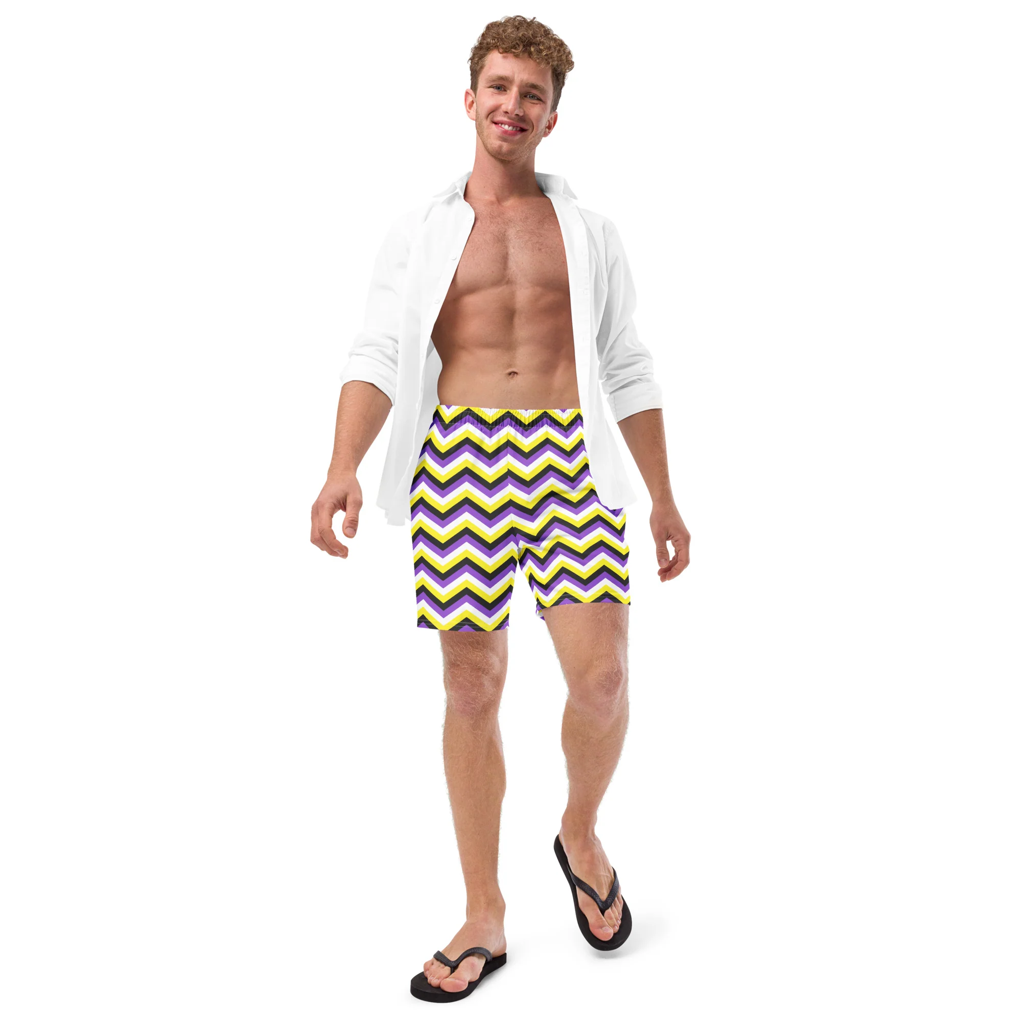 Non-Binary Zig Zag Swimming Trunks - Image 2