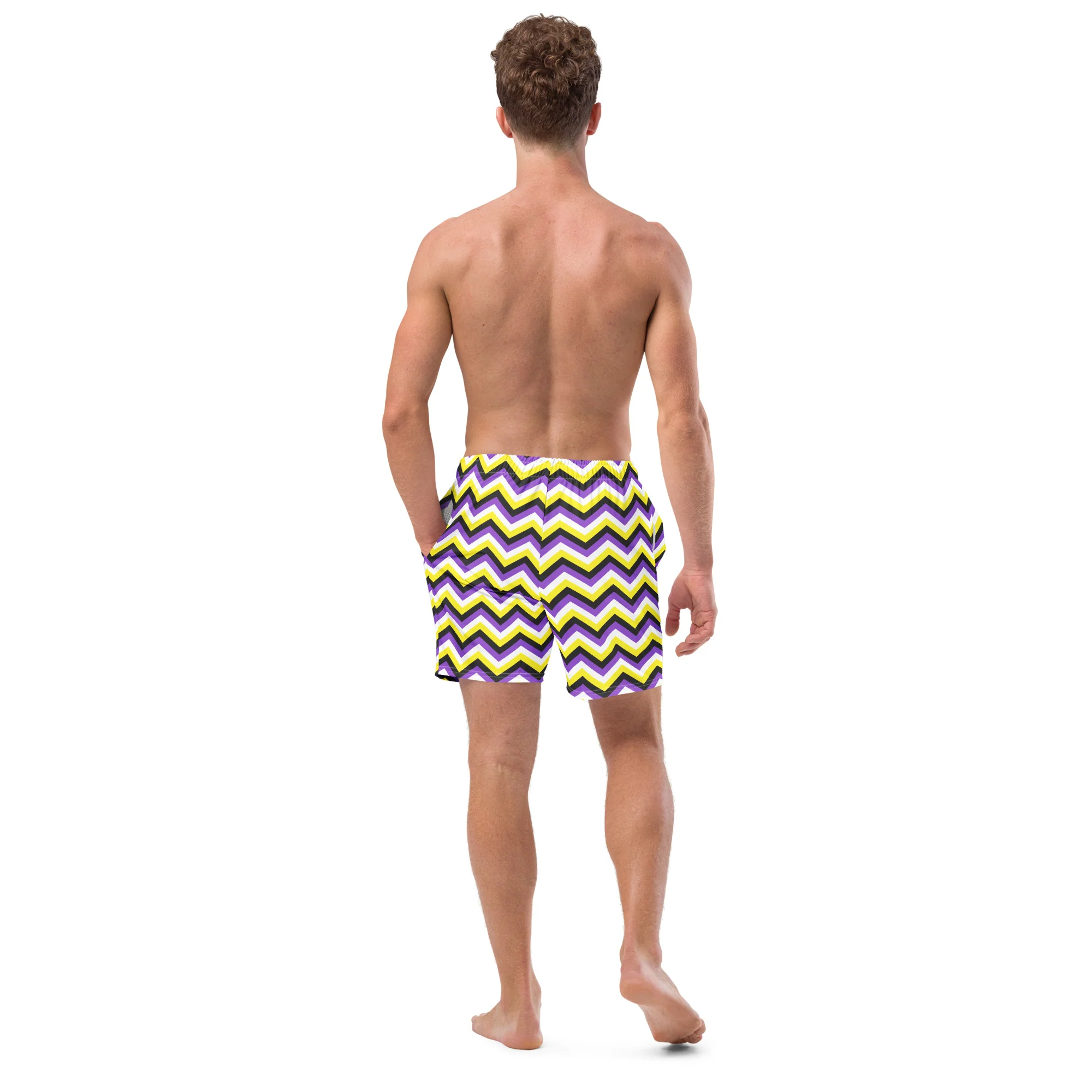 Non-Binary Zig Zag Swimming Trunks - Image 4