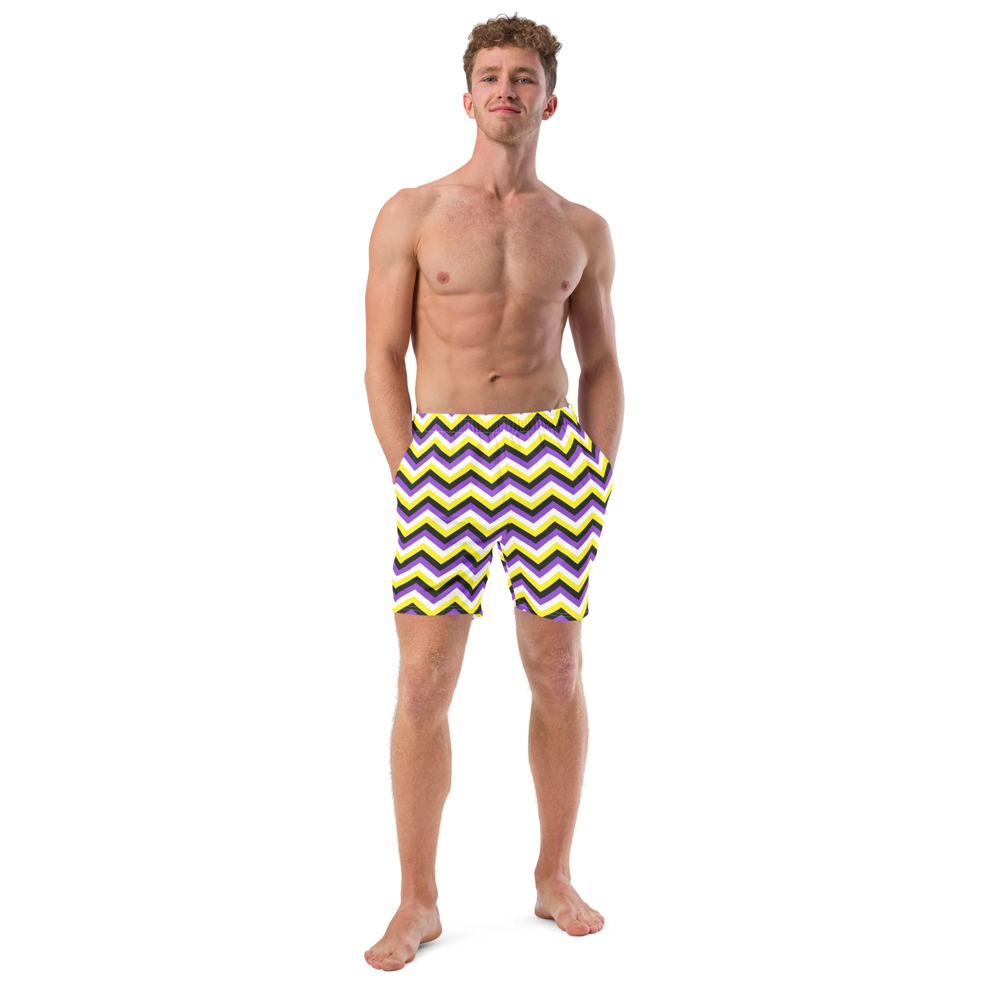 Non-Binary Zig Zag Swimming Trunks - Image 5