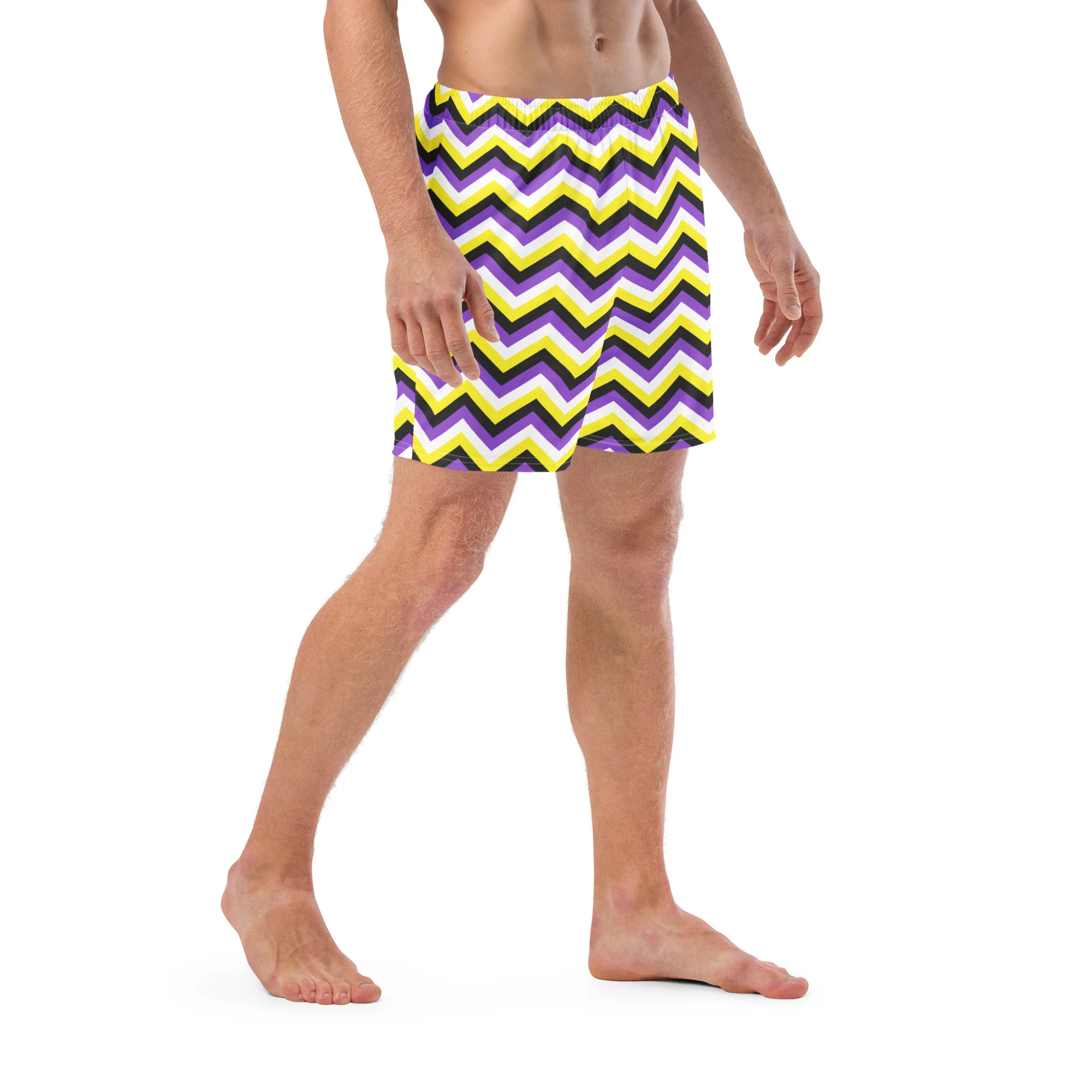 Non-Binary Zig Zag Swimming Trunks - Image 9