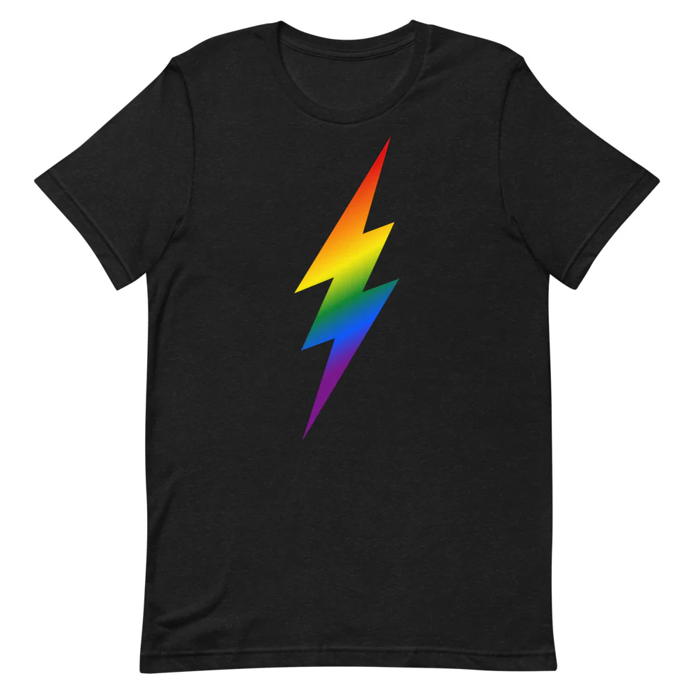 Ombre Rainbow Lightning T-Shirt - Image 2