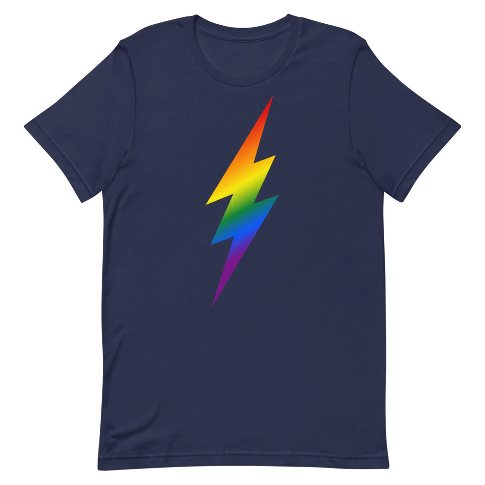 Ombre Rainbow Lightning T-Shirt - Image 3