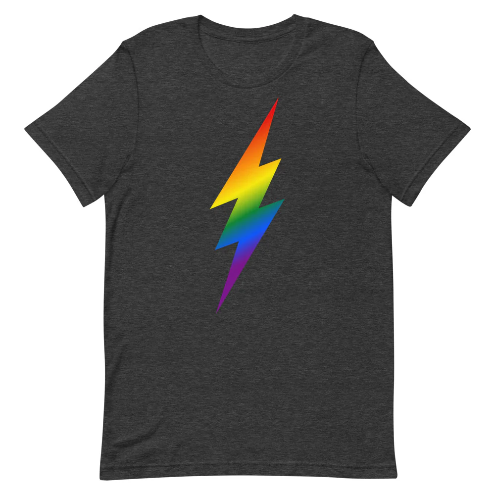 Ombre Rainbow Lightning T-Shirt - Image 4