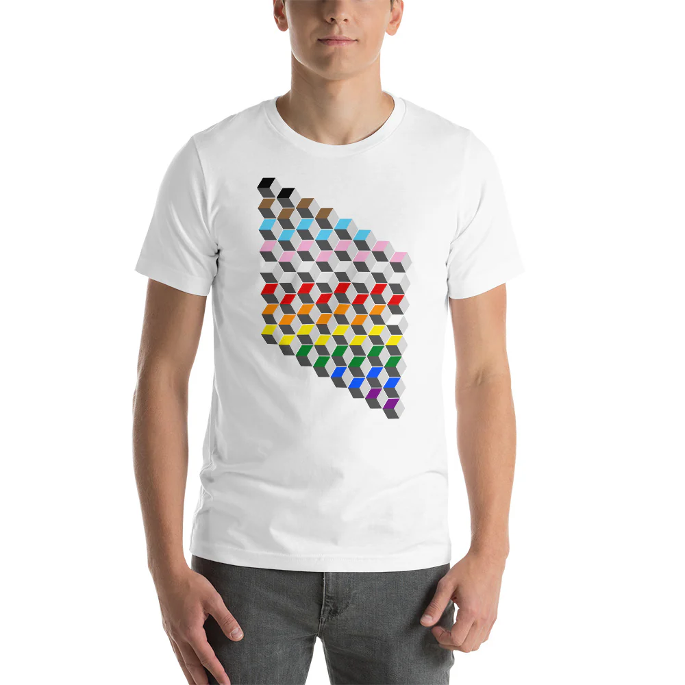 Opart Pride Flag T-Shirt - Image 6