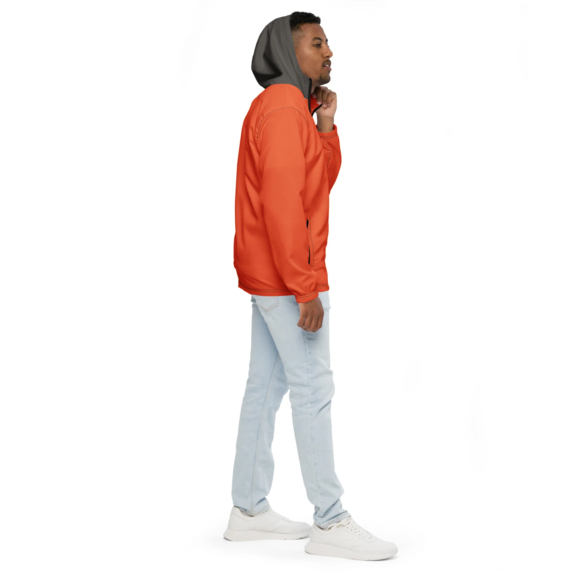Orange With Olive Hood Windbreaker - Image 8