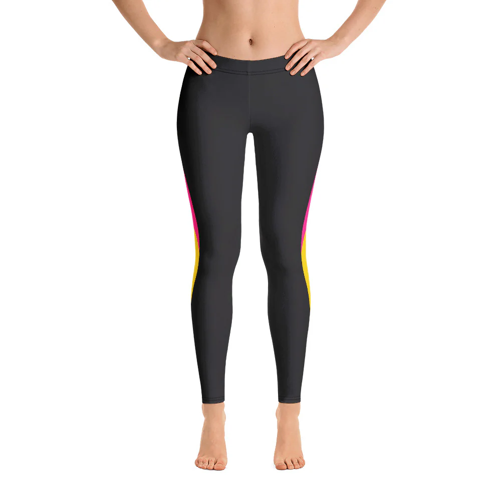 Pansexual Pride Flag Dynamic Curve Leggings - Image 3