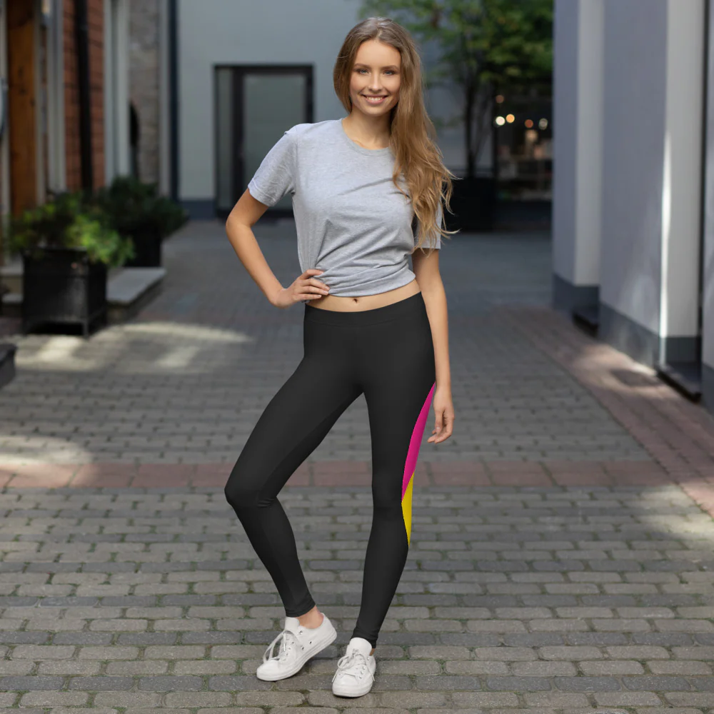 Pansexual Pride Flag Dynamic Curve Leggings - Image 5