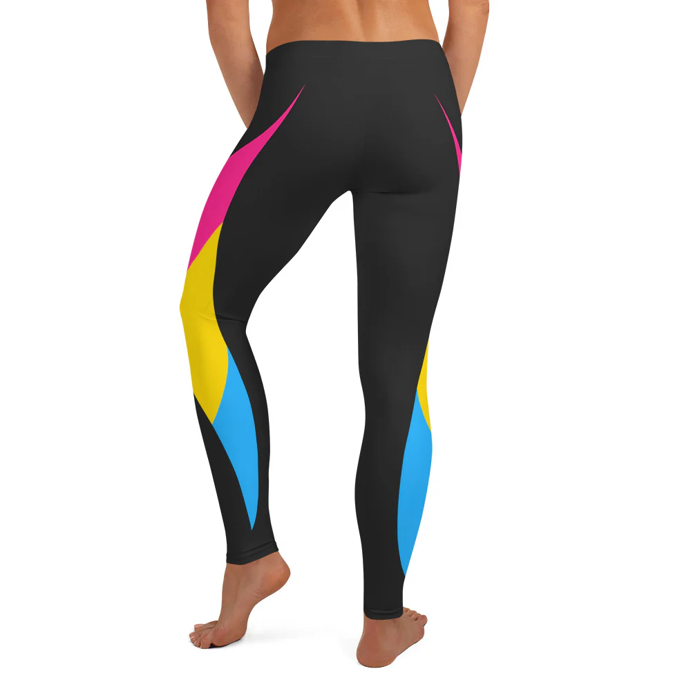 Pansexual Pride Flag Dynamic Curve Leggings - Image 6