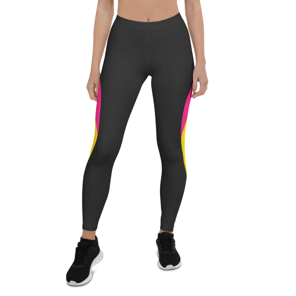 Pansexual Pride Flag Dynamic Curve Leggings - Image 7