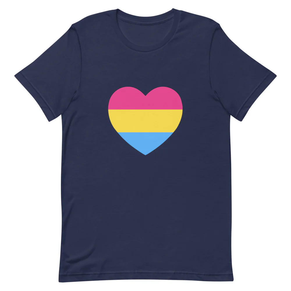Pansexual Heart Flag T-Shirt - Image 3