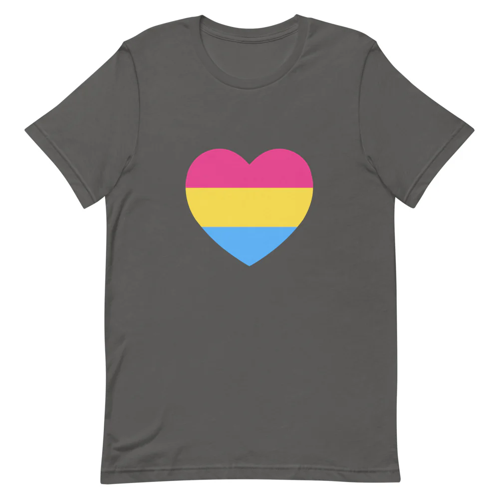 Pansexual Heart Flag T-Shirt - Image 4