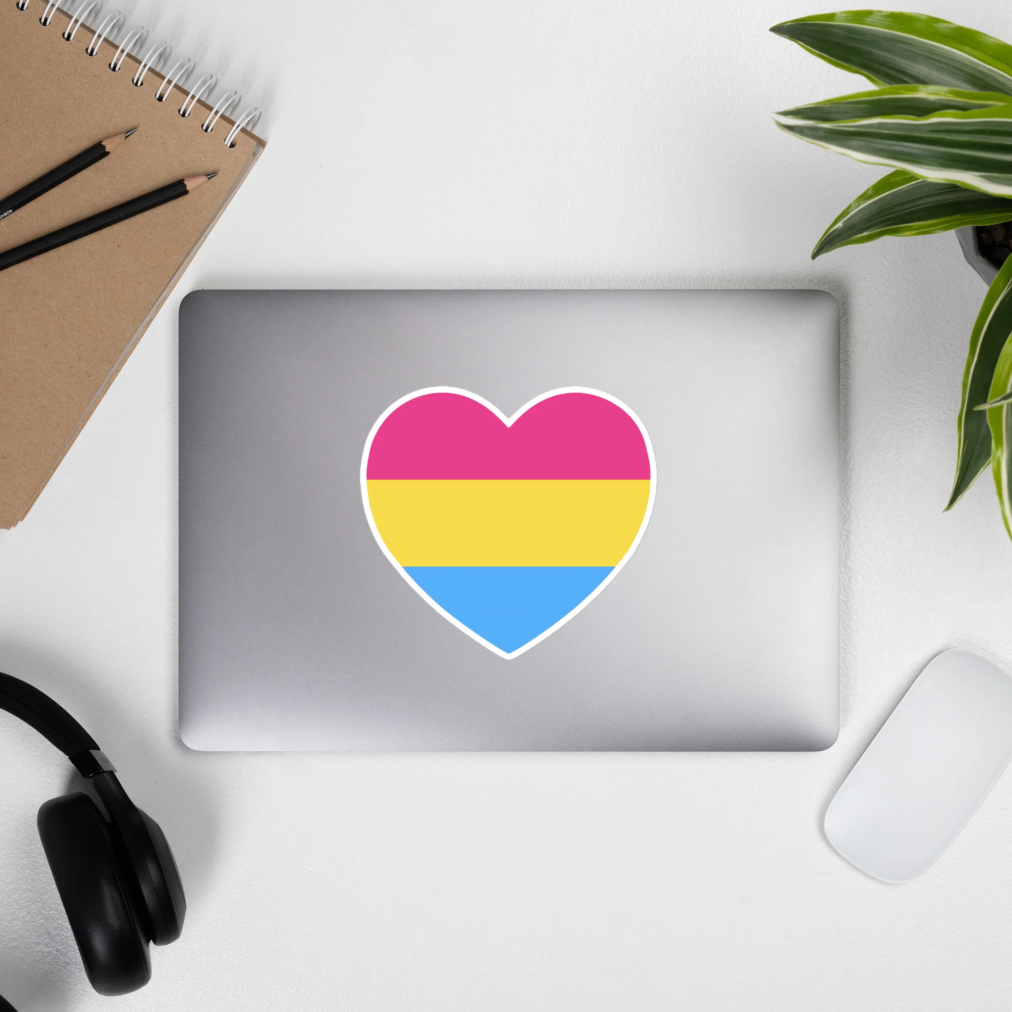 Pansexual Flag Heart Sticker - Image 4