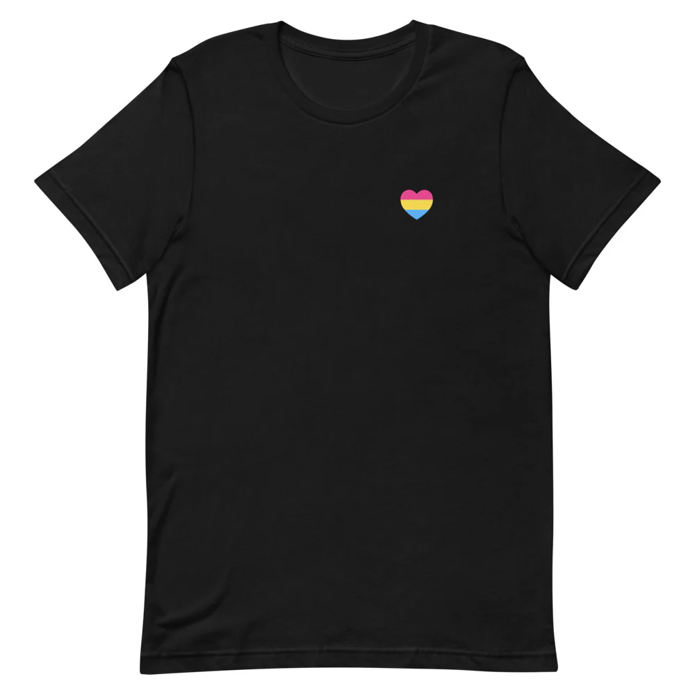 Pansexual Small Heart Flag T-Shirt - Image 5