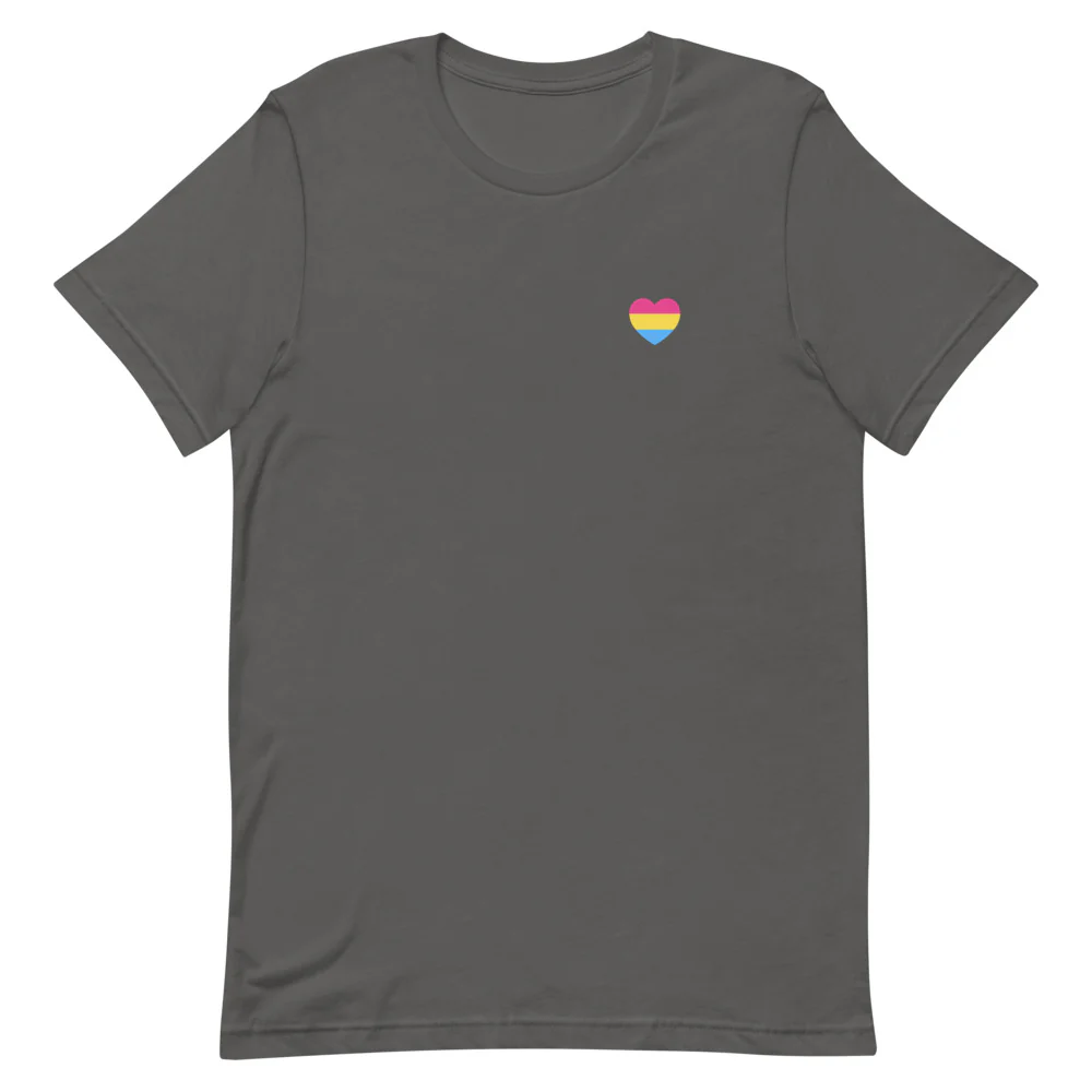 Pansexual Small Heart Flag T-Shirt - Image 7