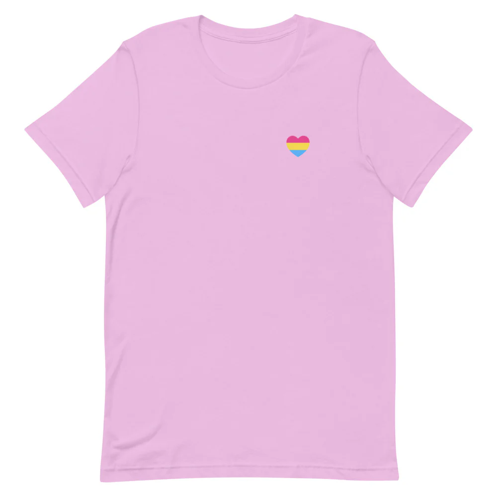 Pansexual Small Heart Flag T-Shirt - Image 8