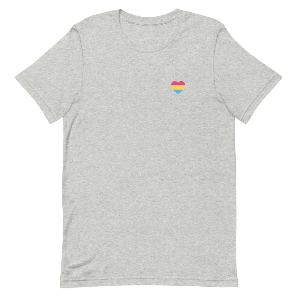 Pansexual Small Heart Flag T-Shirt - Image 9