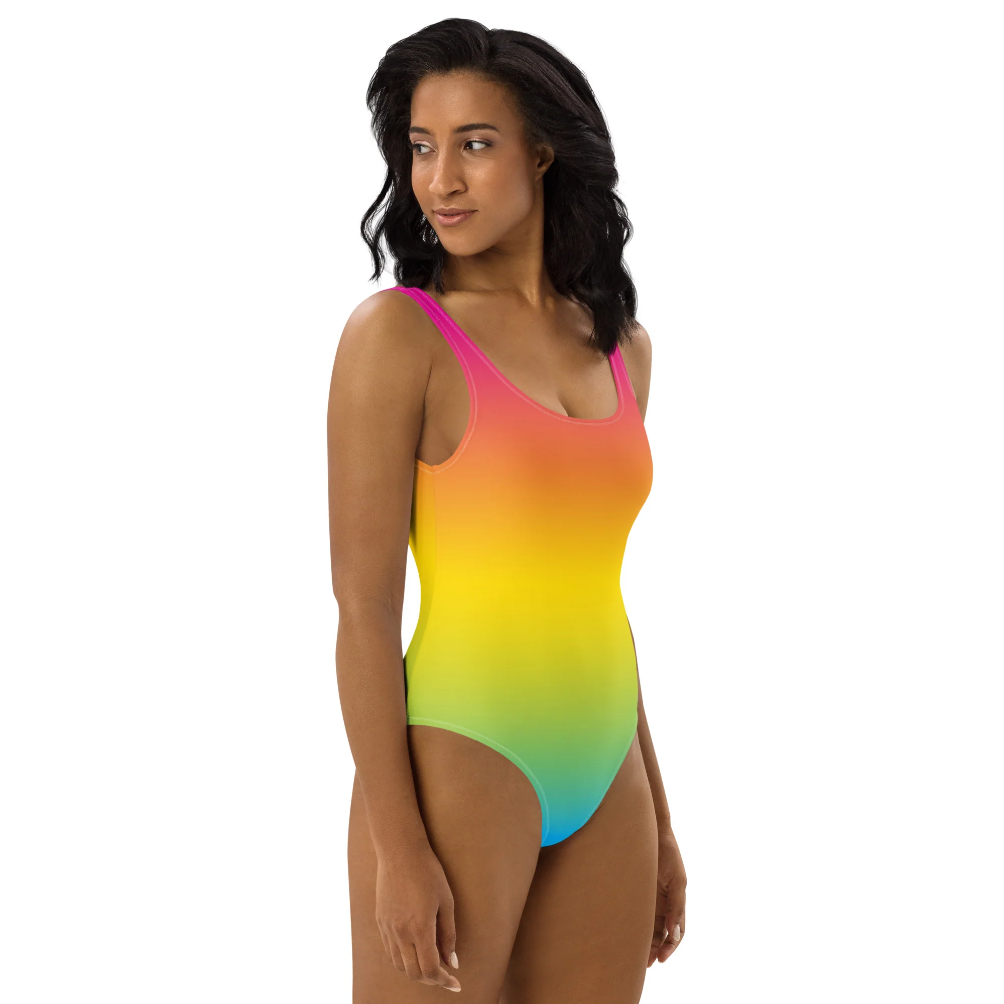 Pansexual Graduated Colour One-Piece Swimsuit - Image 2