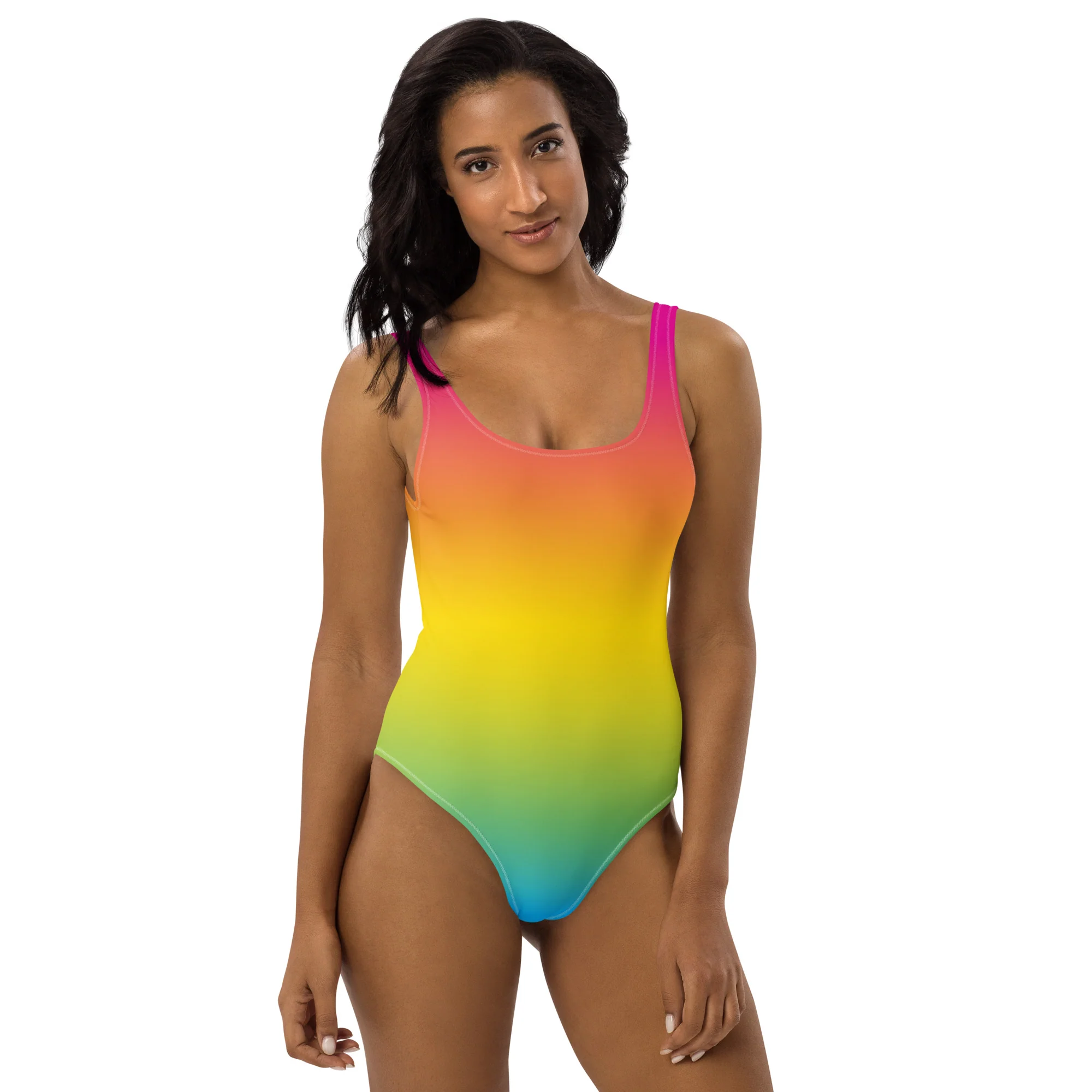Pansexual Graduated Colour One-Piece Swimsuit - Image 6