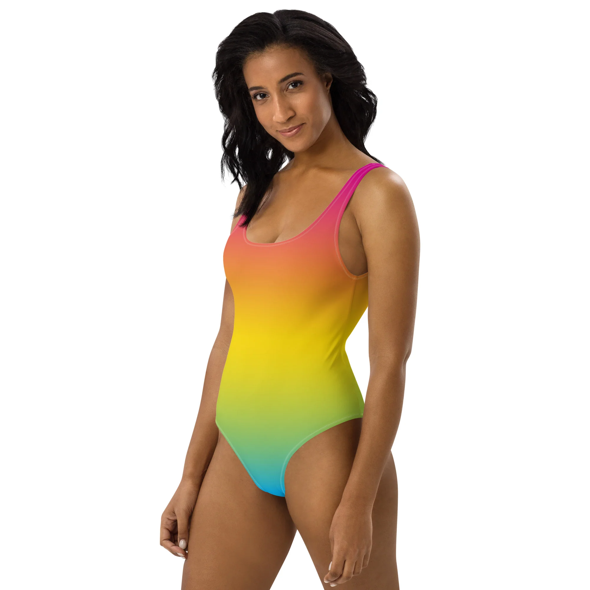 Pansexual Graduated Colour One-Piece Swimsuit - Image 8