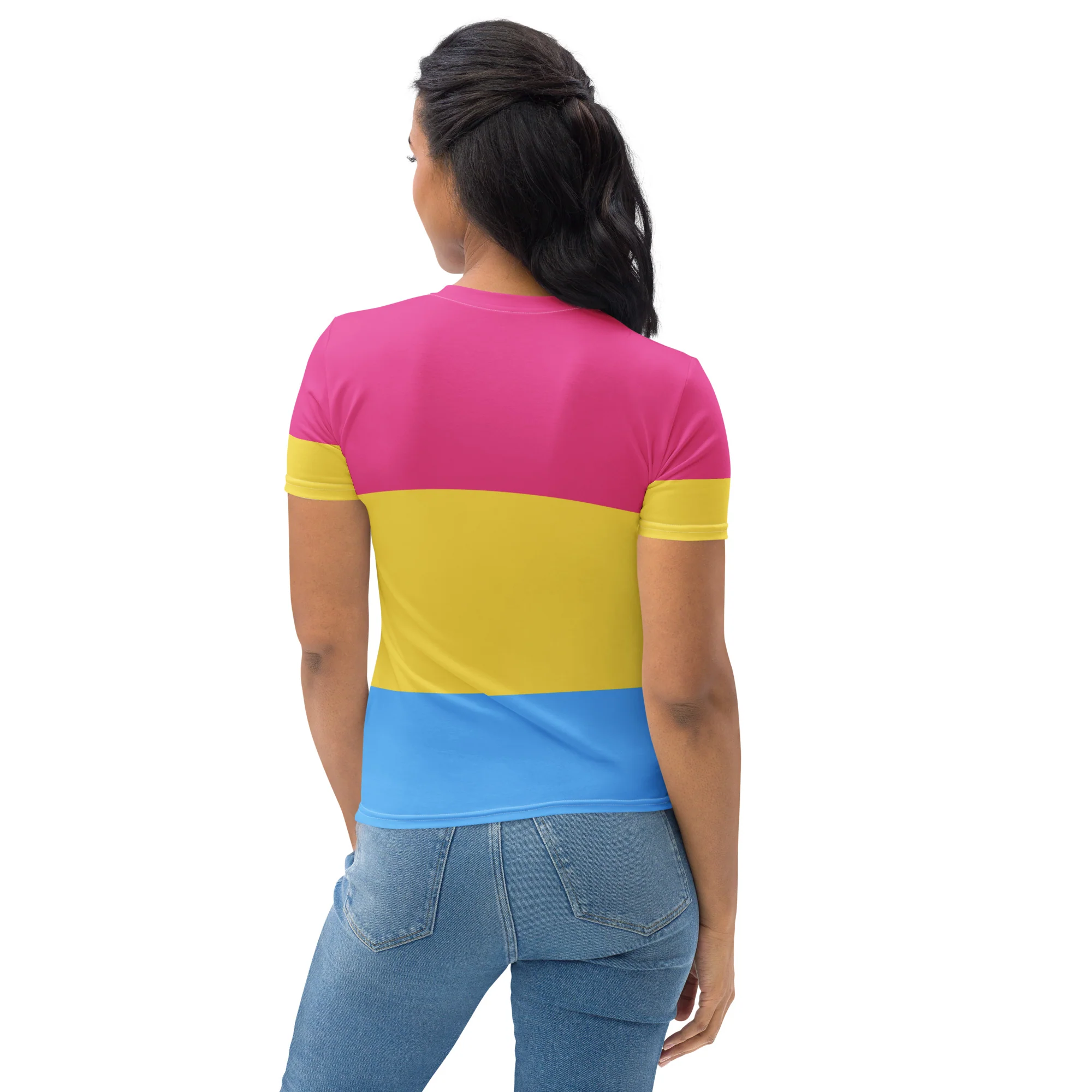 Pansexual Pride Flag Fitted T-shirt - Image 3