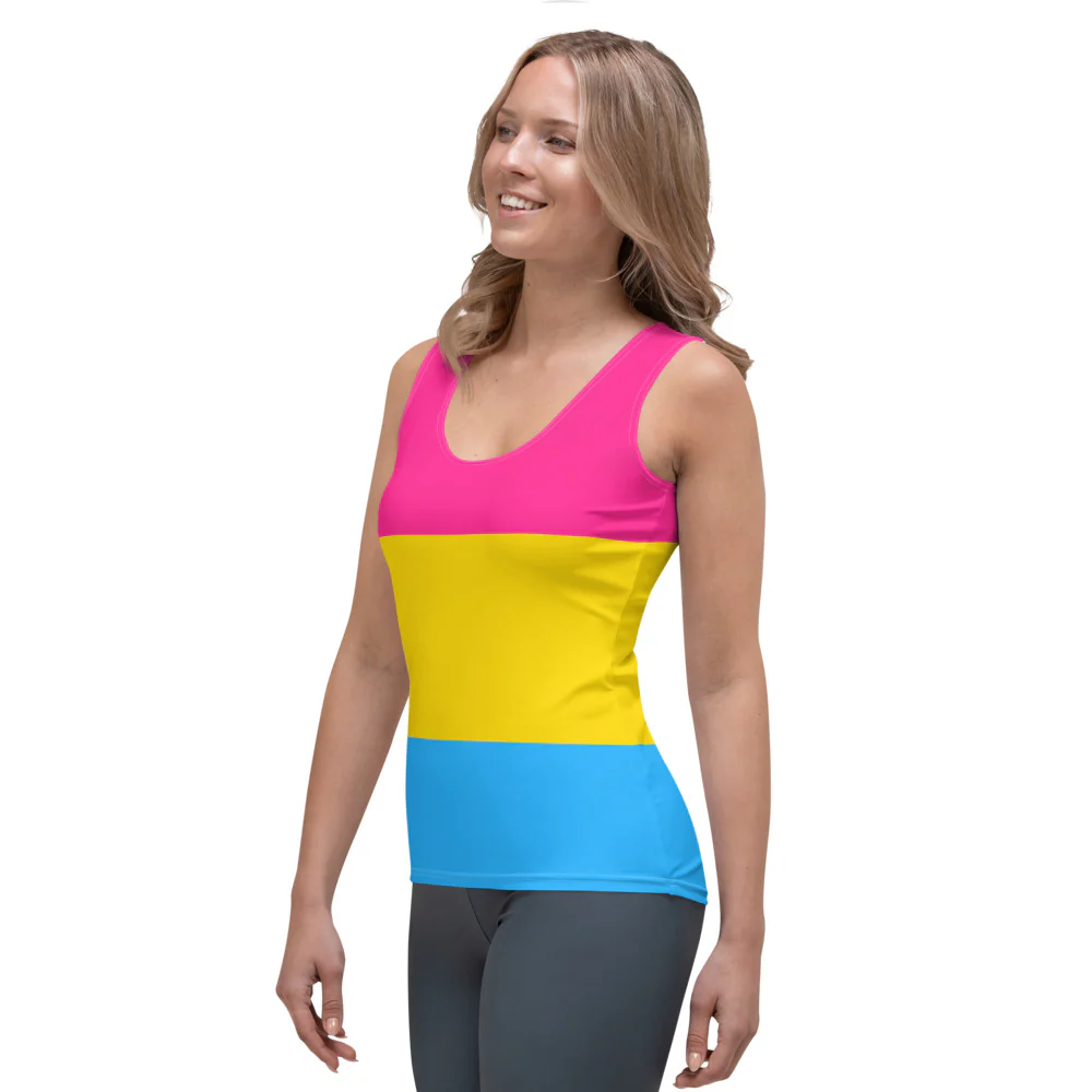 Pansexual Pride Flag Fitted Vest - Image 3
