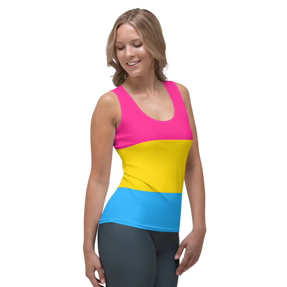 Pansexual Pride Flag Fitted Vest - Image 6