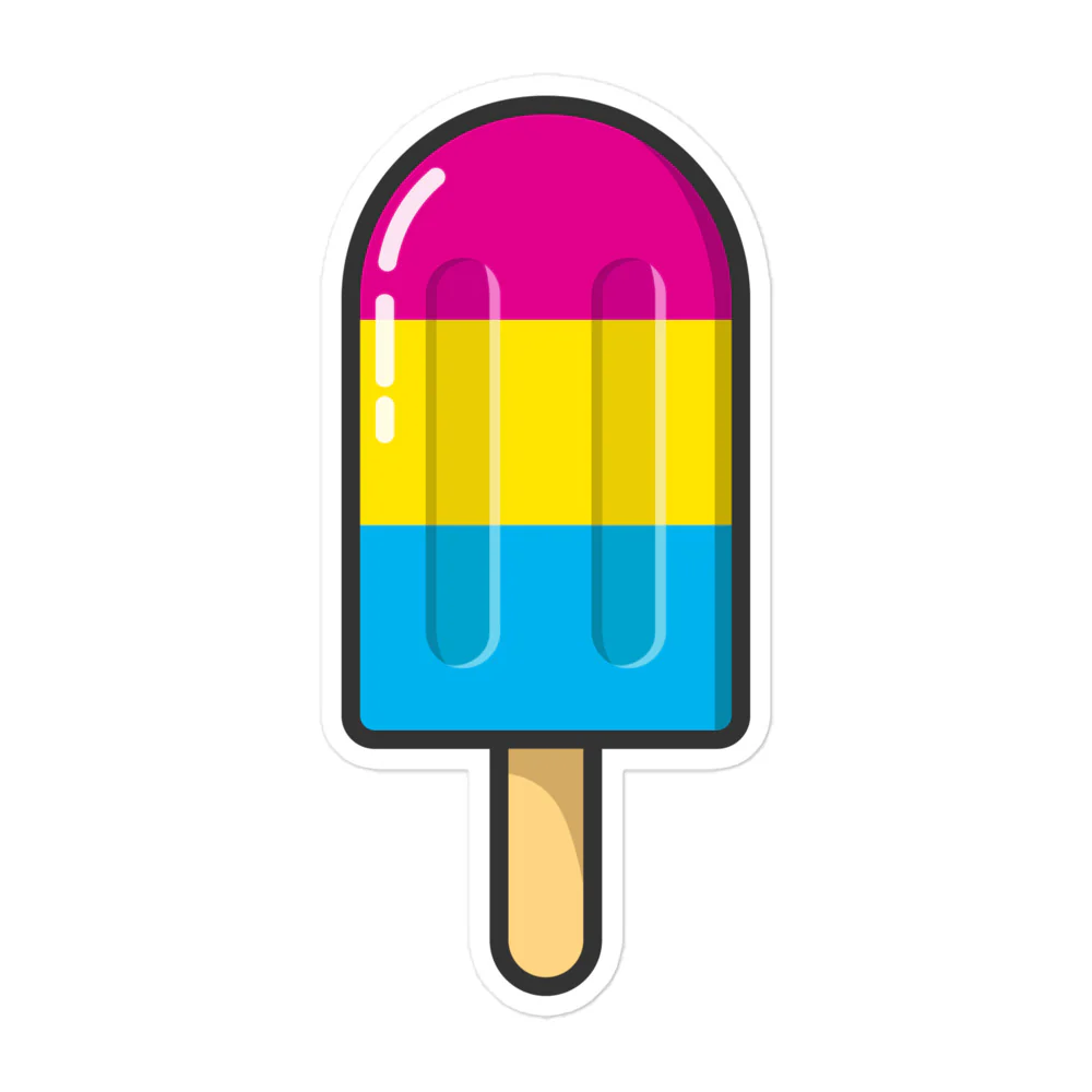 Pansexual Pride Flag Ice Pop Sticker