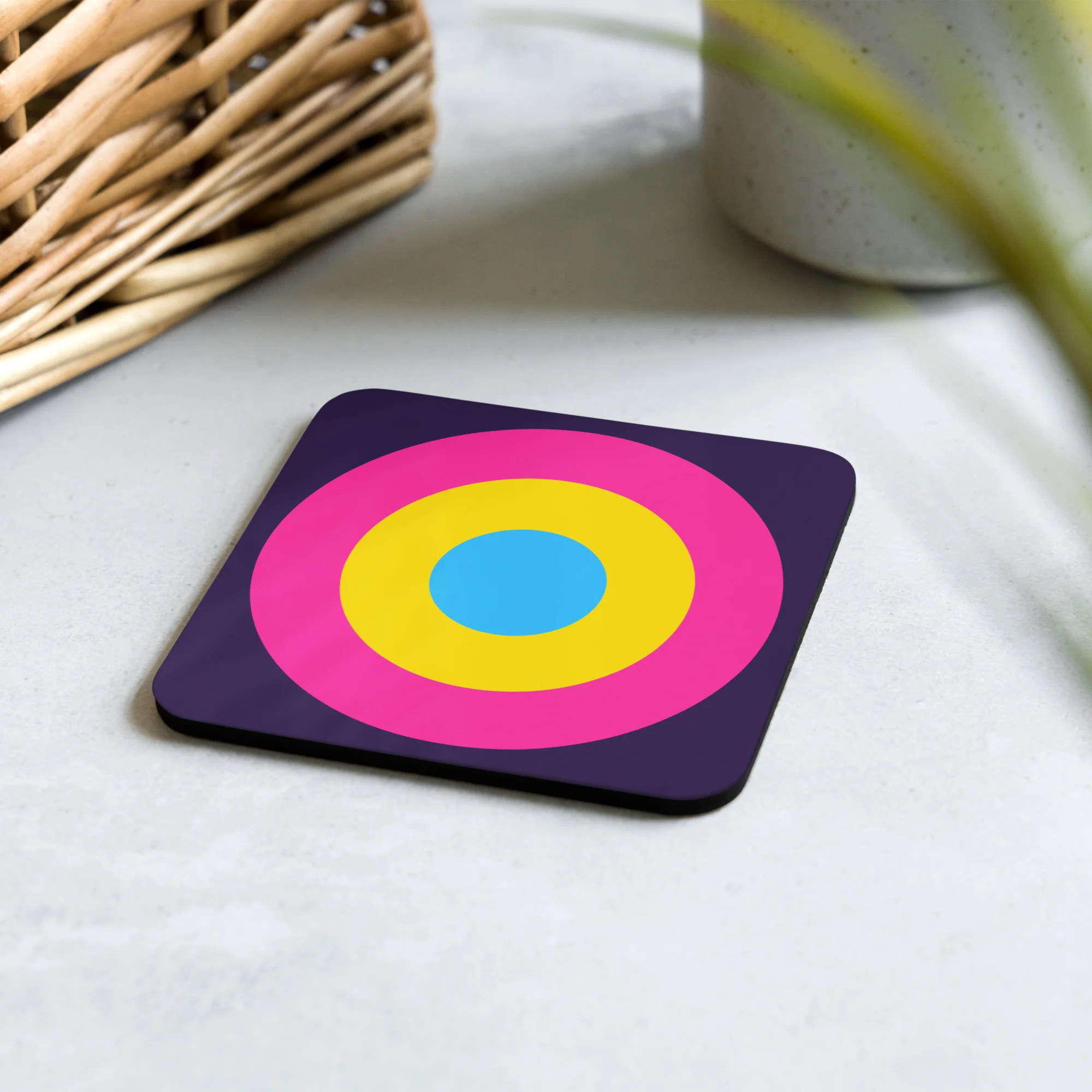 Pansexual Pride Flag Roundel Coaster - Image 2