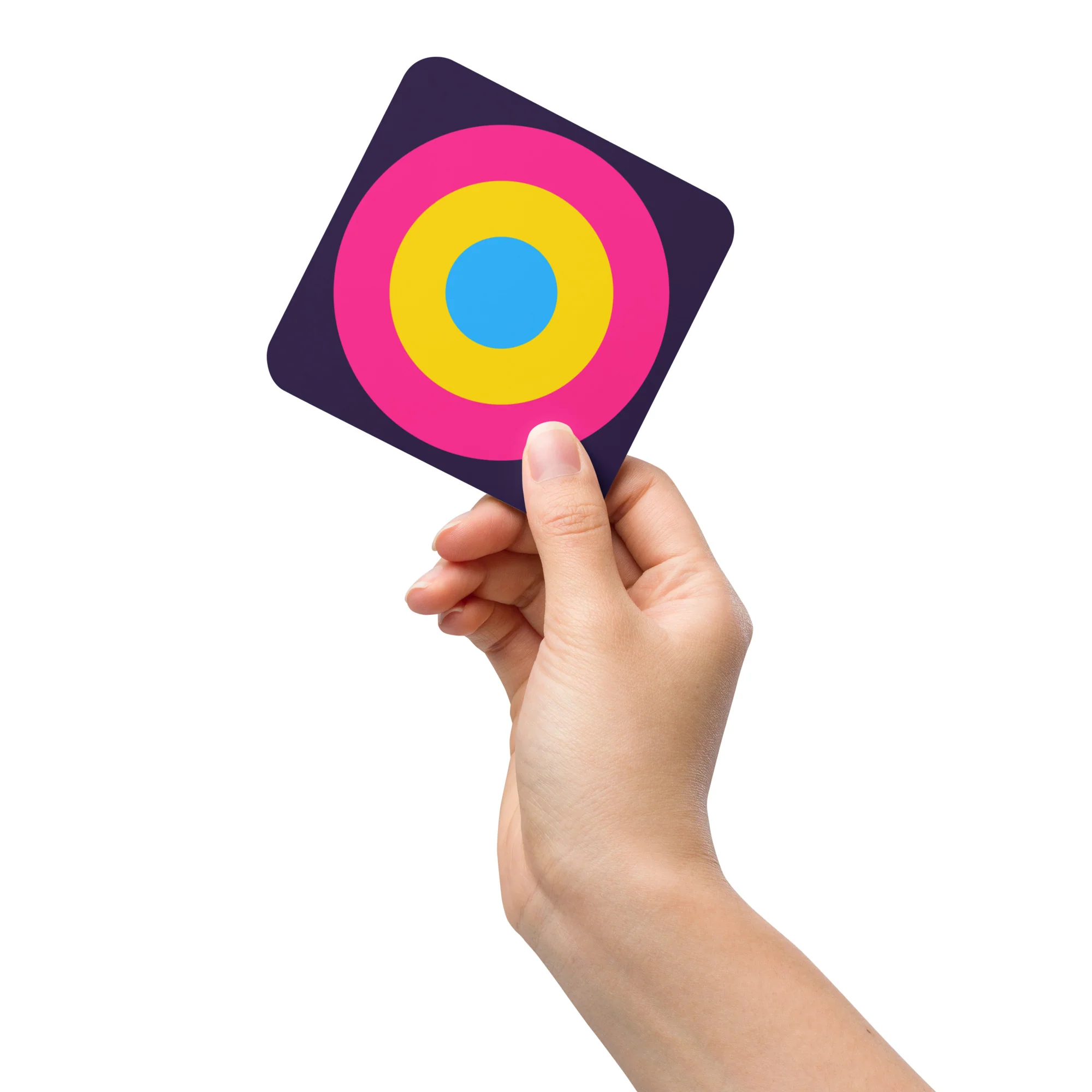 Pansexual Pride Flag Roundel Coaster - Image 4