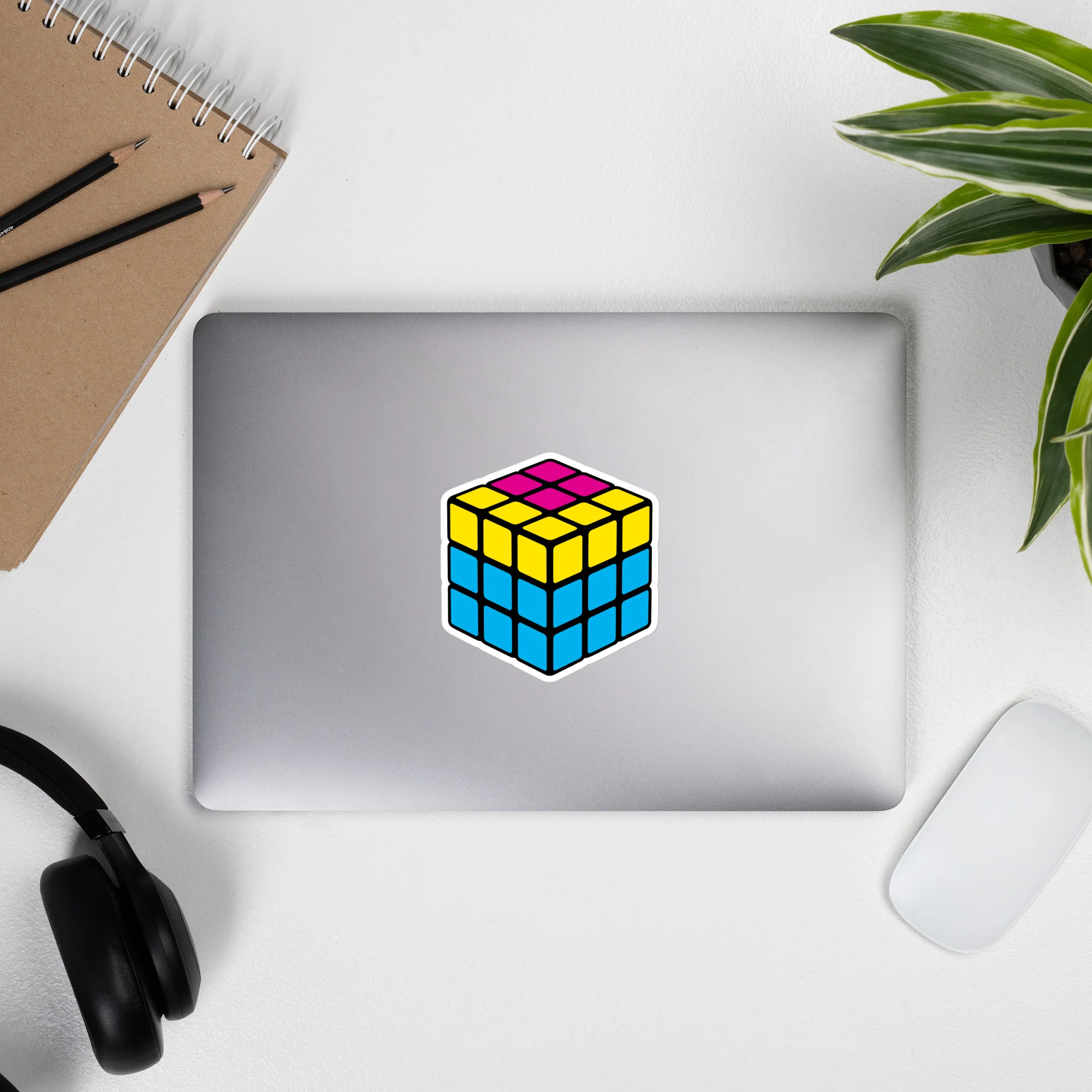 Pansexual Pride Flag Rubik’s Cube Sticker - Image 3