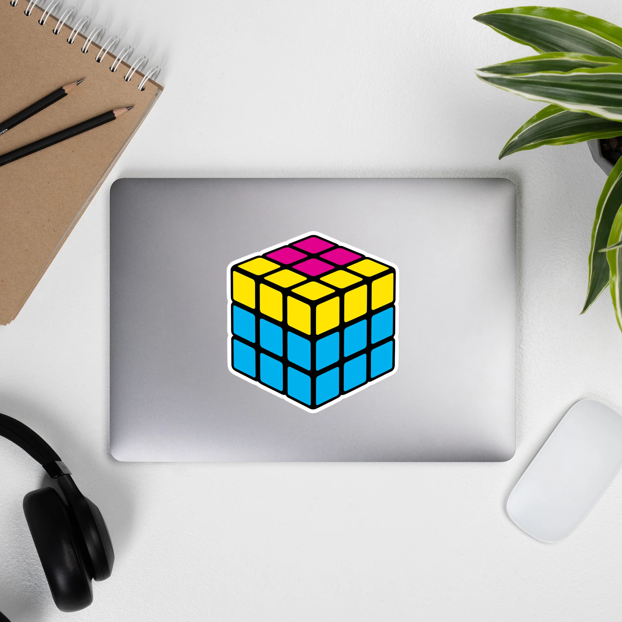 Pansexual Pride Flag Rubik’s Cube Sticker - Image 4