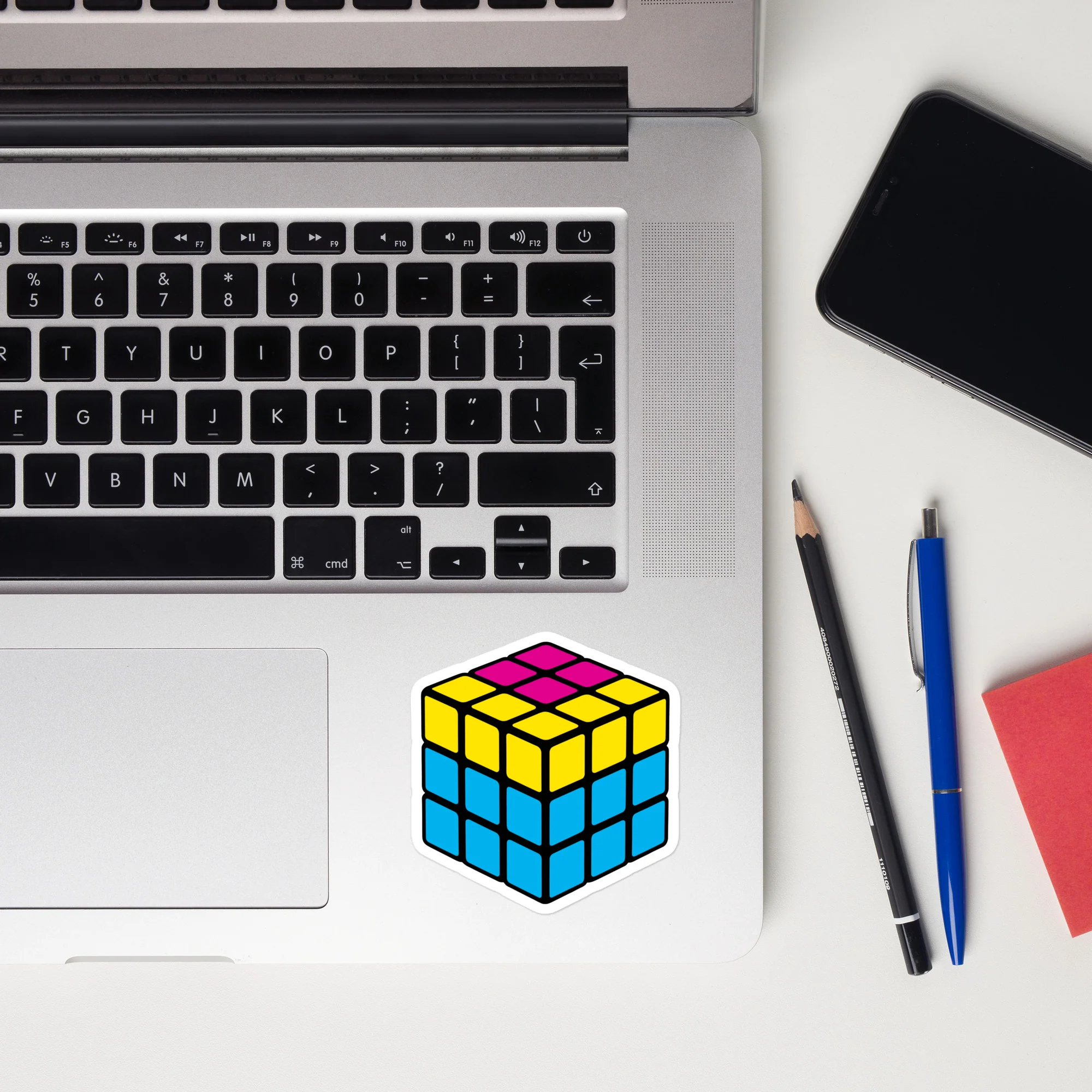 Pansexual Pride Flag Rubik’s Cube Sticker - Image 5