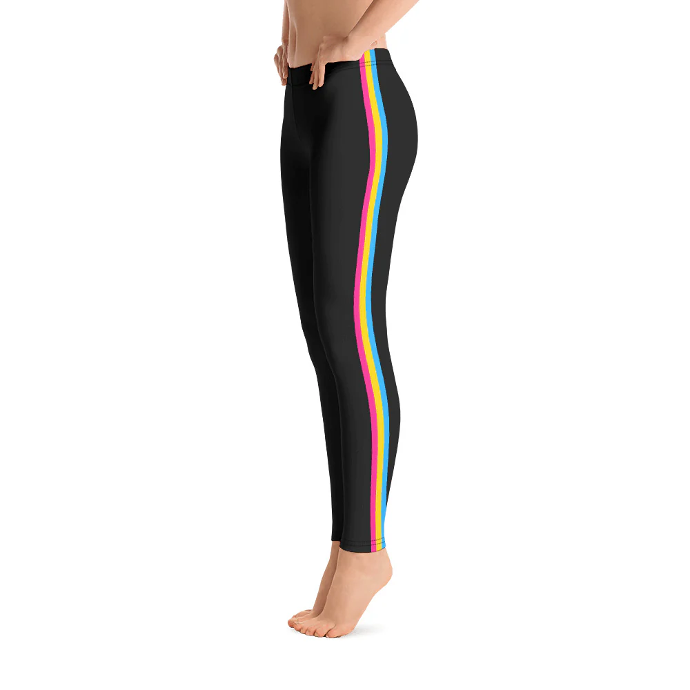 Pansexual Pride Flag Side Stripe Leggings