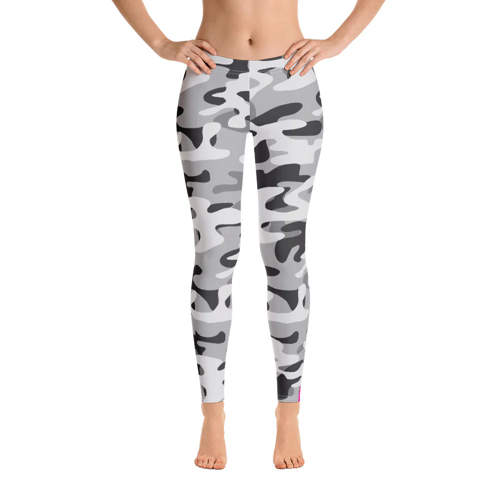 Pansexual Pride Flash Grey Camo Leggings - Image 5