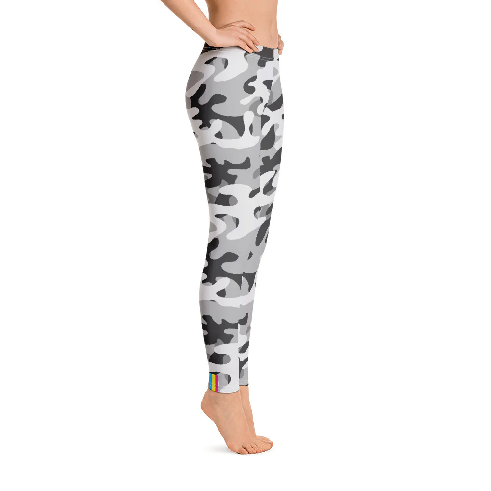 Pansexual Pride Flash Grey Camo Leggings - Image 6