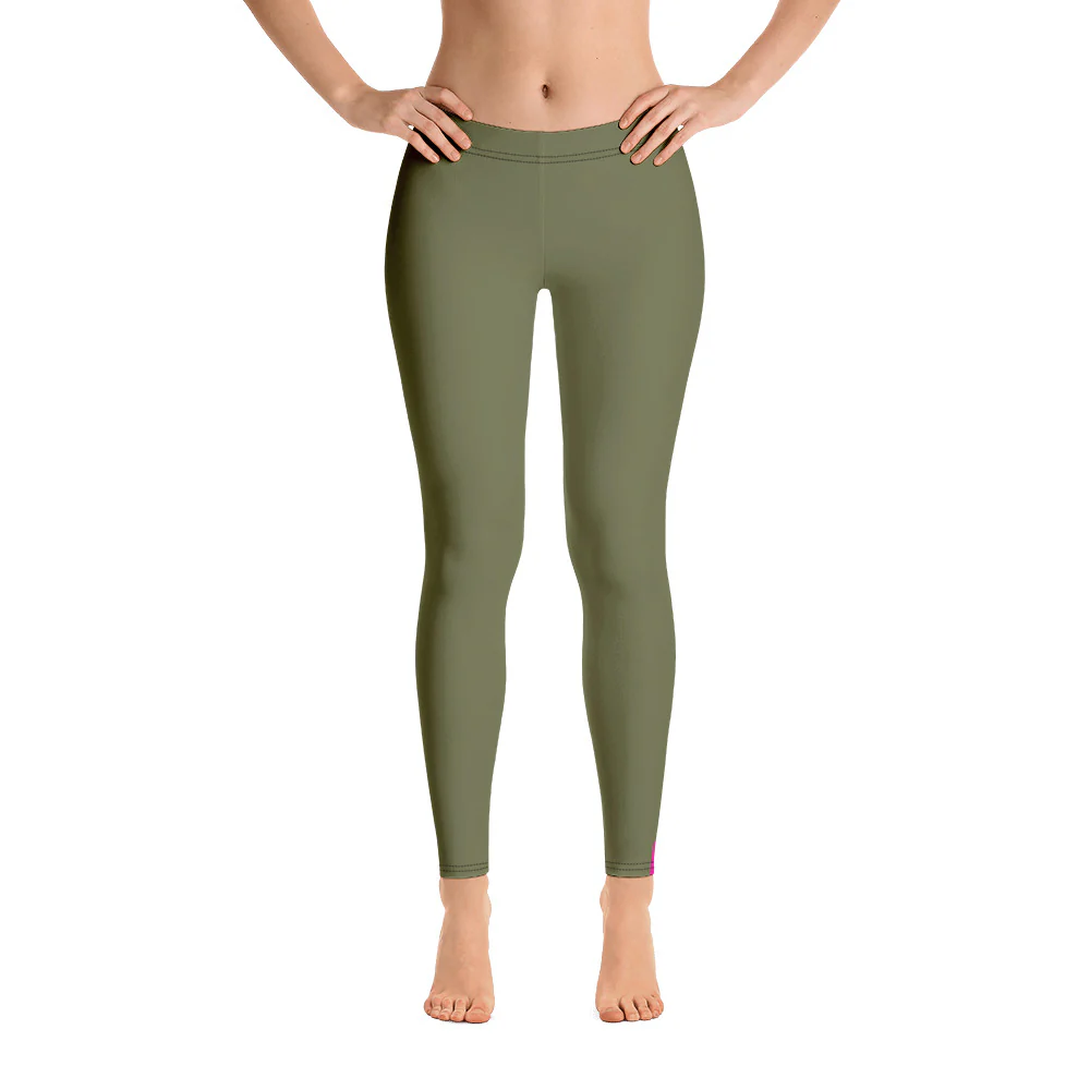 Pansexual Pride Flash Olive Leggings - Image 5