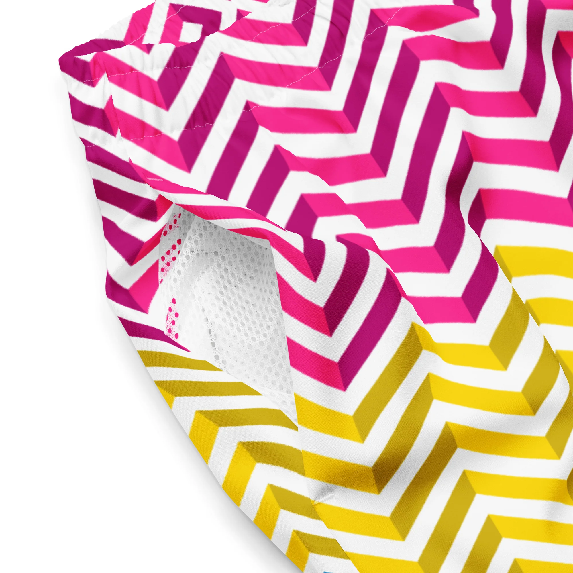 Pansexual Zig Zag White Swimming Trunks - Image 7