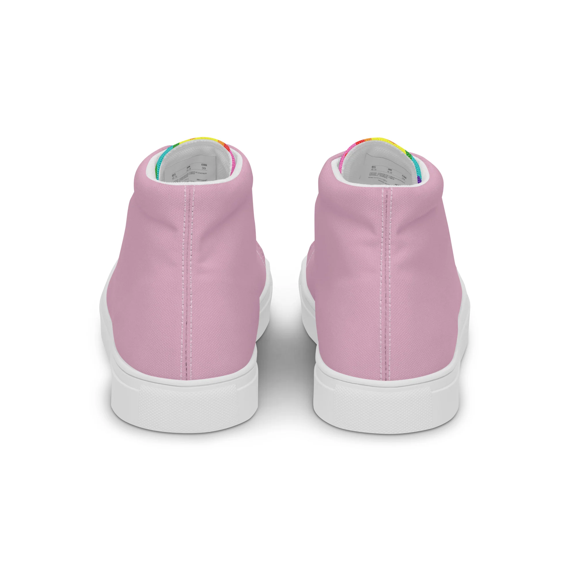Pink and Original Pride Flag High Top Trainers (female sizes) - Image 12