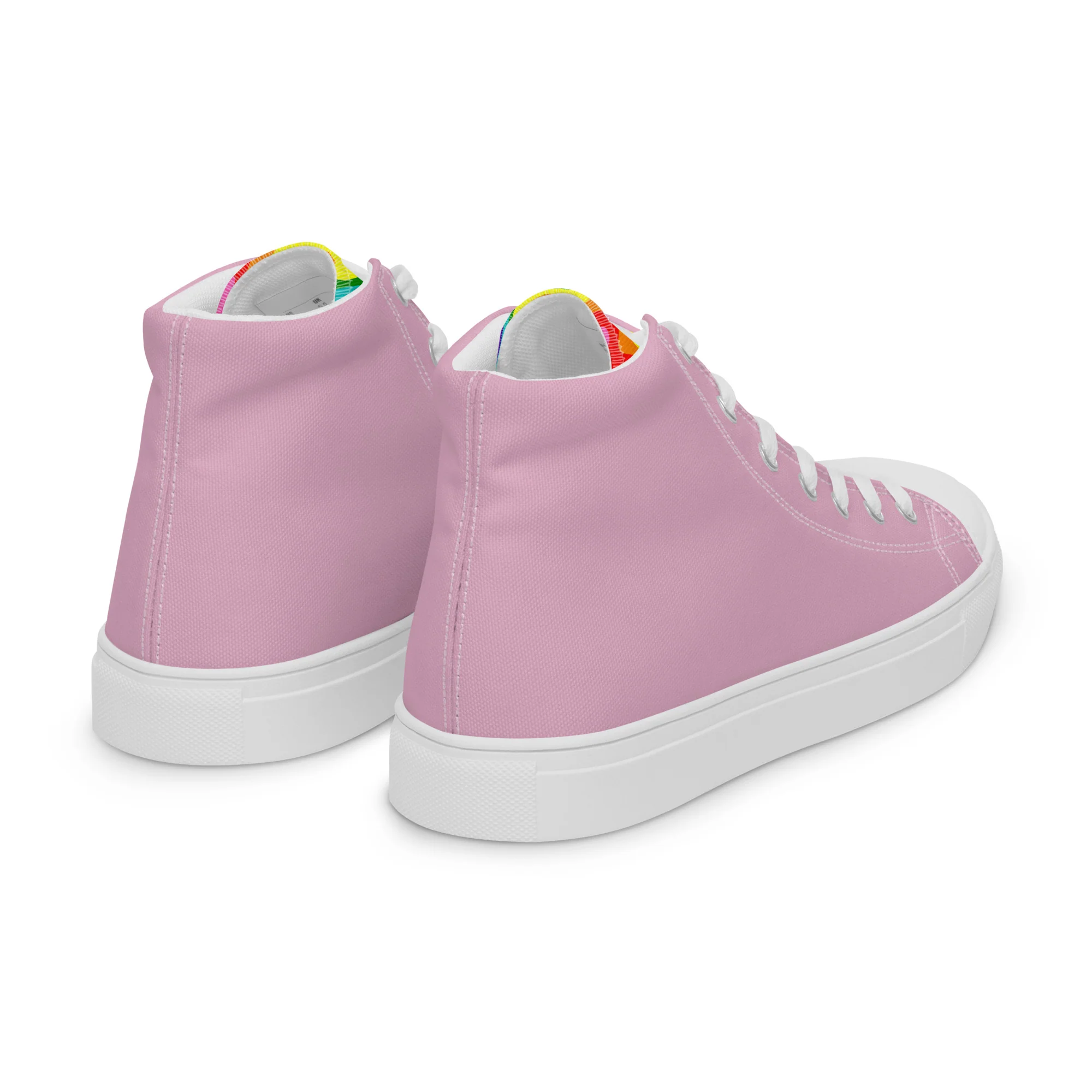 Pink and Original Pride Flag High Top Trainers (female sizes) - Image 15