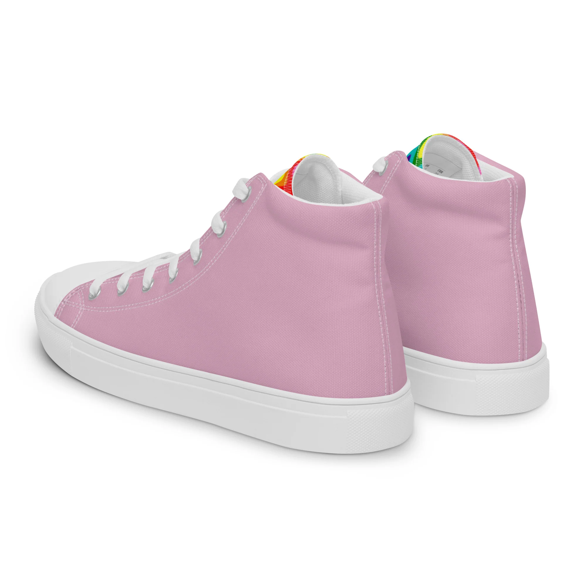 Pink and Original Pride Flag High Top Trainers (male sizes) - Image 11