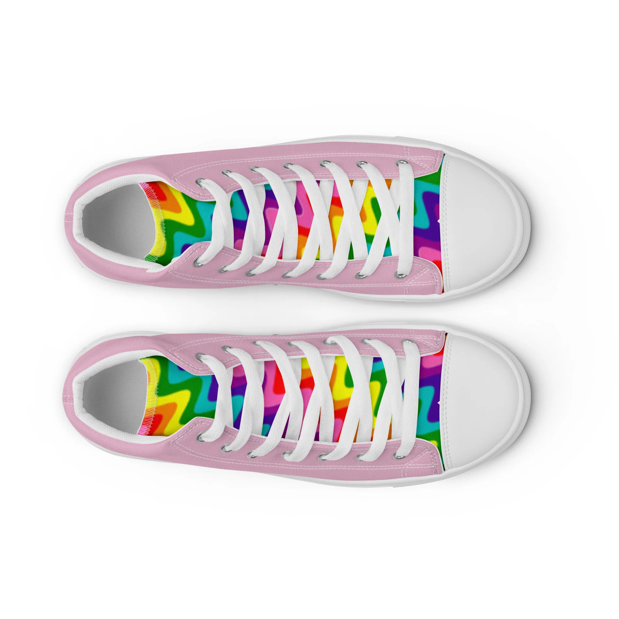 Pink and Original Pride Flag High Top Trainers (male sizes) - Image 16