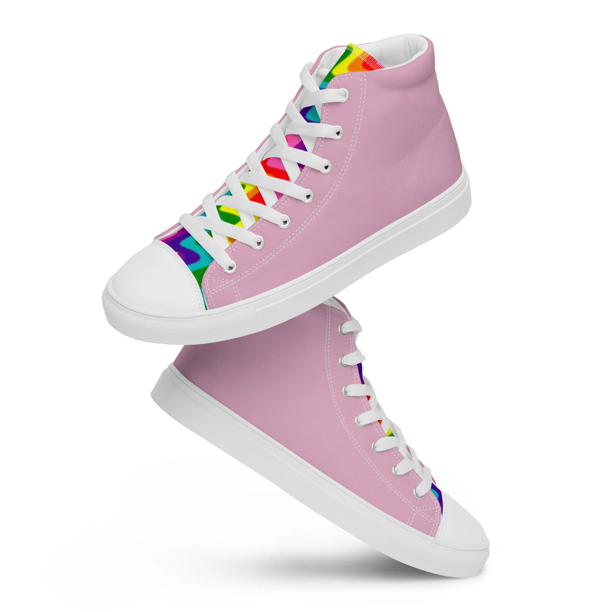 Pink and Original Pride Flag High Top Trainers (male sizes) - Image 6